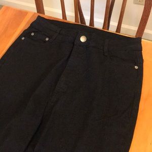 FashionNova classic high waisted black jeans